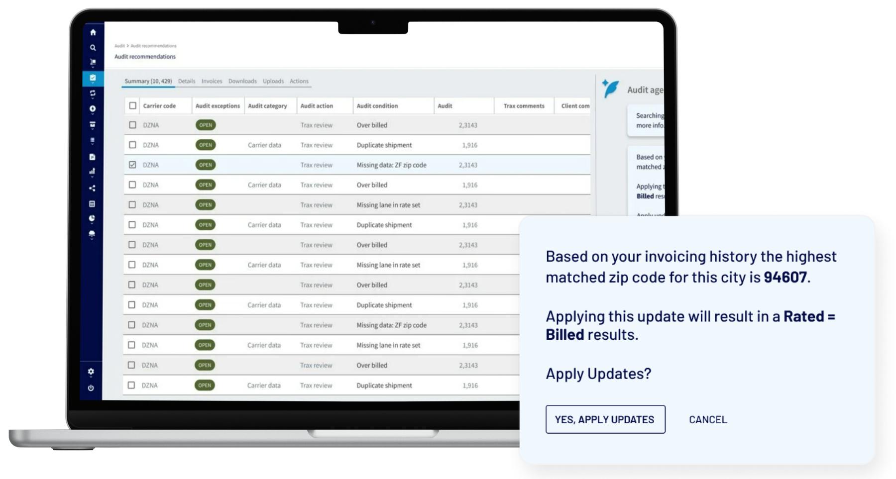 Trax's Audit Optimizer represents our most mature AI implementation